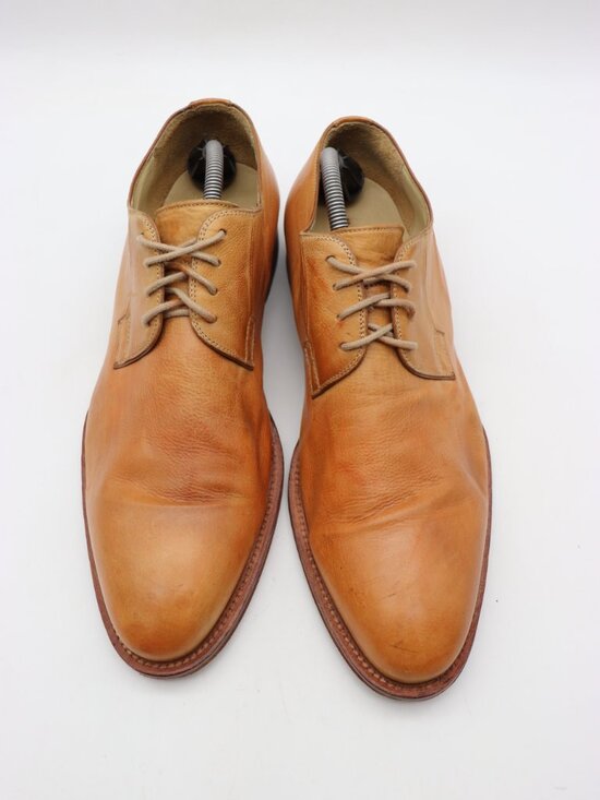 Magnanni Men\'s Size 10.5 Plain Toe Derby Brown Leather Dress Shoes main image 8